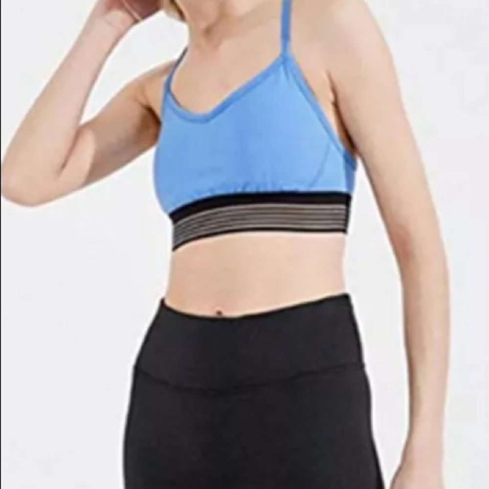 DKNY Sports Bra with Mesh Detail
